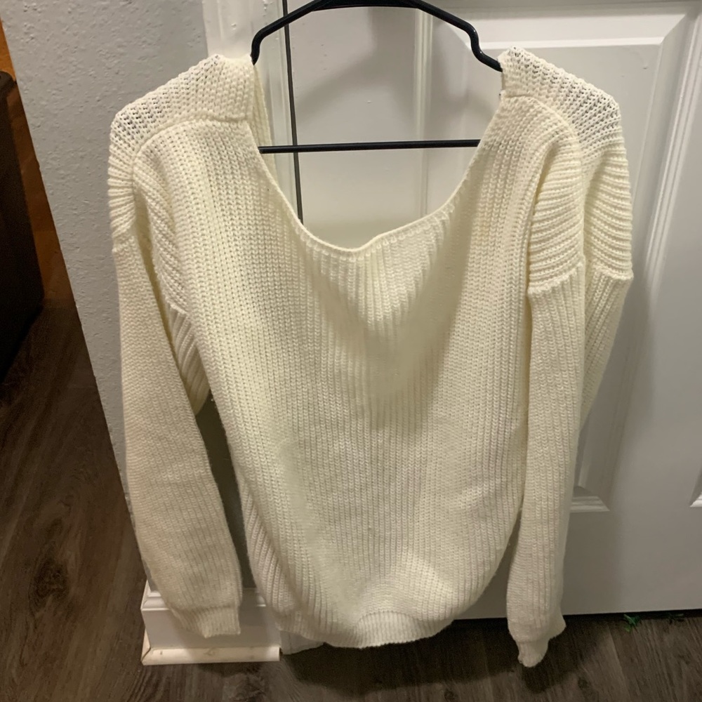 Knit Open Back Sweater